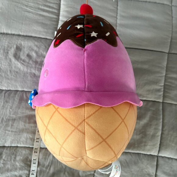 LIKE NEW, Squishmallows Sanjay Pink Ice Cream Sundae With Bowtie Plush Toy - Picture 5 of 8